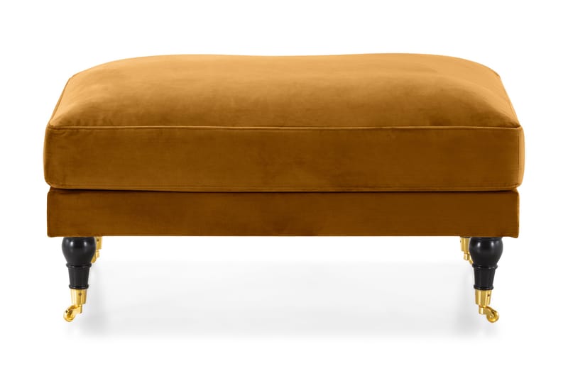 Andrew Fotpall Sammet - Amber/Mässing - Möbler - Fåtölj & stolar - Pall & puff - Fotpallar