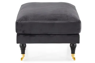 Andrew Fotpall Sammet - Mörkgrå/Mässing - Möbler - Fåtölj & stolar - Pall & puff - Fotpallar