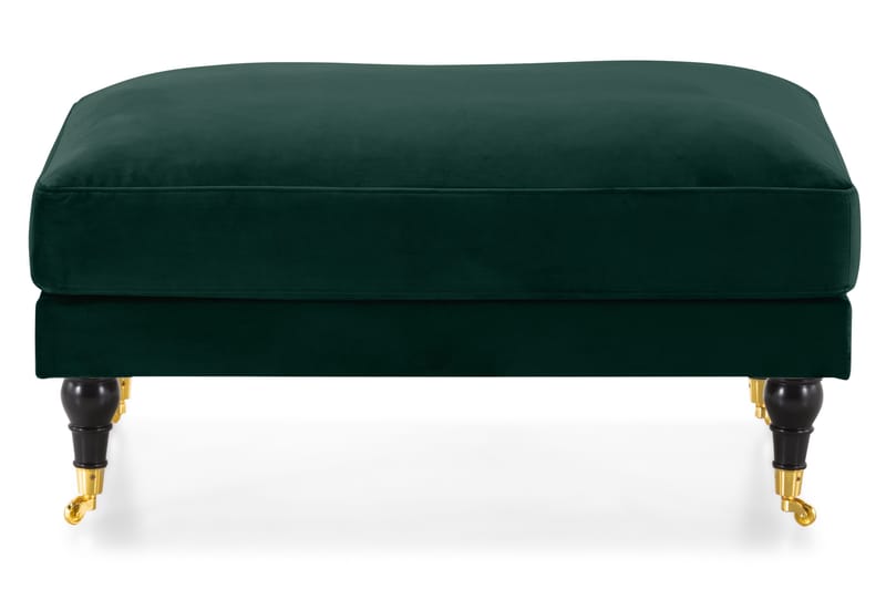 Andrew Fotpall Sammet - Mörkgrön/Mässing - Möbler - Fåtölj & stolar - Pall & puff - Fotpallar