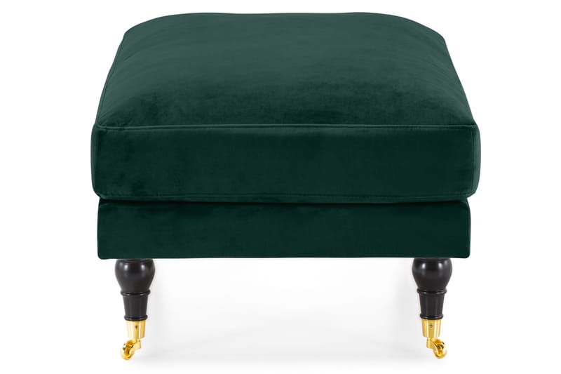 Andrew Fotpall Sammet - Mörkgrön/Mässing - Möbler - Fåtölj & stolar - Pall & puff - Fotpallar