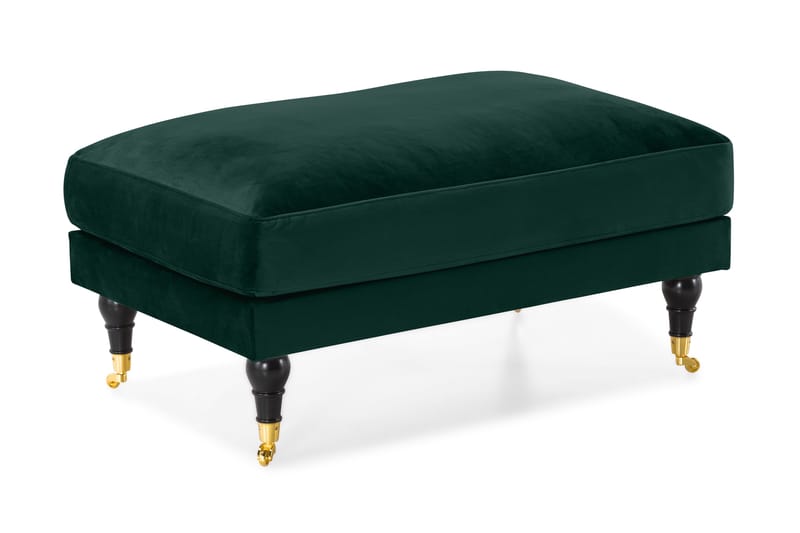 Andrew Fotpall Sammet - Mörkgrön/Mässing - Möbler - Fåtölj & stolar - Pall & puff - Fotpallar
