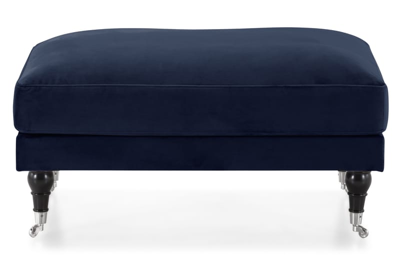 Andrew Fotpall Sammet - Midnattsblå/Krom - Möbler - Fåtölj & stolar - Pall & puff - Fotpallar