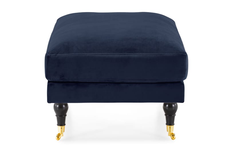 Andrew Fotpall Sammet - Midnattsblå/Mässing - Möbler - Fåtölj & stolar - Pall & puff - Fotpallar