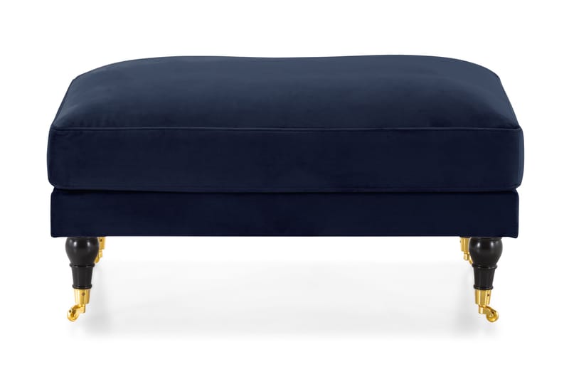 Andrew Fotpall Sammet - Midnattsblå/Mässing - Möbler - Fåtölj & stolar - Pall & puff - Fotpallar