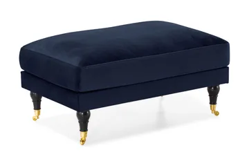 Andrew Fotpall Sammet - Midnattsblå/Mässing - Möbler - Fåtölj & stolar - Pall & puff - Fotpallar