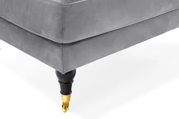 Andrew Fotpall Sammet - Silvergrå/Mässing - Möbler - Fåtölj & stolar - Pall & puff - Fotpallar