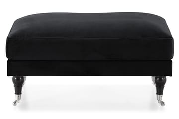 Andrew Fotpall Sammet - Svart/Krom - Möbler - Fåtölj & stolar - Pall & puff - Fotpallar