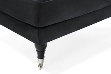 Andrew Fotpall Sammet - Svart/Krom - Möbler - Fåtölj & stolar - Pall & puff - Fotpallar