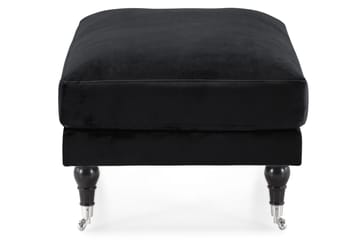 Andrew Fotpall Sammet - Svart/Krom - Möbler - Fåtölj & stolar - Pall & puff - Fotpallar