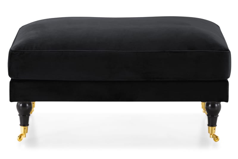 Andrew Fotpall Sammet - Svart/Mässing - Möbler - Fåtölj & stolar - Pall & puff - Fotpallar