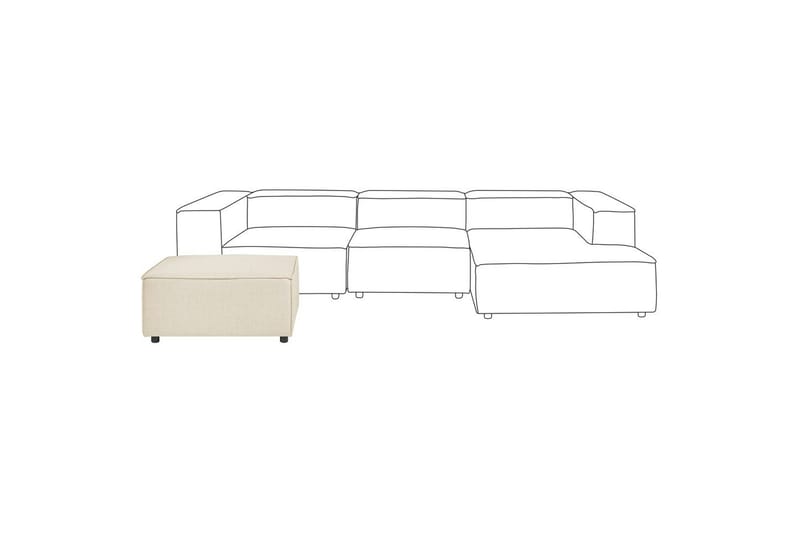 Fotpall Aprica Beige/svart - Beige/svart - Möbler - Fåtölj & stolar - Pall & puff - Fotpallar