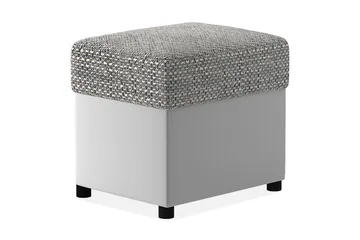 Arabejo Fotpall 45x35 cm - Grå/Vit - Möbler - Fåtölj & stolar - Pall & puff - Fotpallar