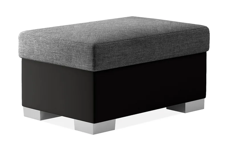 Arabejo Fotpall 55x85 cm - Grå/Svart - Möbler - Fåtölj & stolar - Pall & puff - Fotpallar
