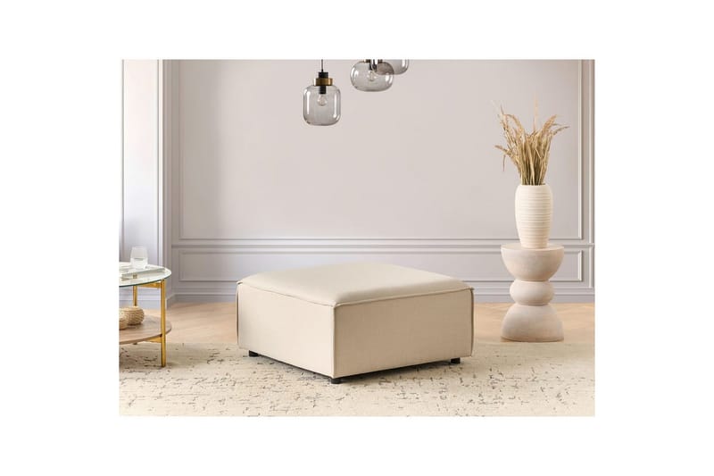 Fotpall Ardal Beige/svart - Beige/svart - Möbler - Fåtölj & stolar - Pall & puff - Fotpallar