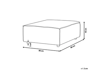 Fotpall Ardal Grå/svart - Grå/svart - Möbler - Fåtölj & stolar - Pall & puff - Fotpallar