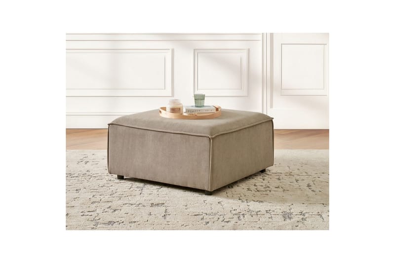 Fotpall Ardal Taupe/svart - Taupe/svart - Möbler - Fåtölj & stolar - Pall & puff - Fotpallar