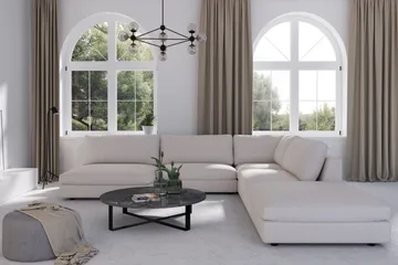 Arken Fotpall - Linnebeige - Möbler - Fåtölj & stolar - Pall & puff - Fotpallar