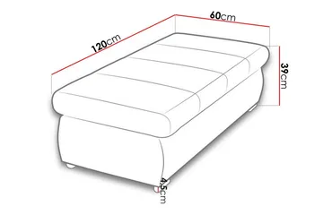 Cerys Fotpall 60 cm - Blå - Möbler - Fåtölj & stolar - Pall & puff - Fotpallar