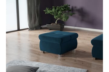 Cerys Fotpall 60 cm - Blå - Möbler - Fåtölj & stolar - Pall & puff - Fotpallar