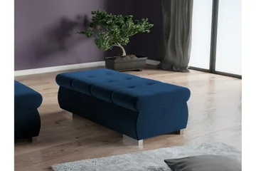 Cerys Fotpall 60 cm - Blå - Möbler - Fåtölj & stolar - Pall & puff - Fotpallar