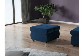 Cerys Fotpall 60 cm - Blå - Möbler - Fåtölj & stolar - Pall & puff - Fotpallar