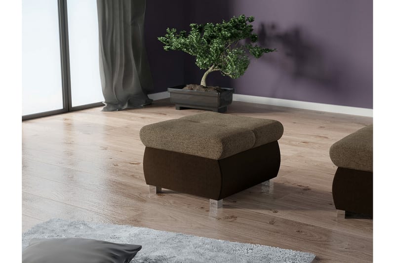 Cerys Fotpall 60 cm - Brun - Möbler - Fåtölj & stolar - Pall & puff - Fotpallar