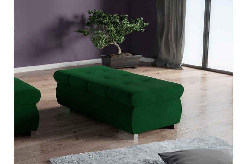 Cerys Fotpall 60 cm - Grön - Möbler - Fåtölj & stolar - Pall & puff - Fotpallar