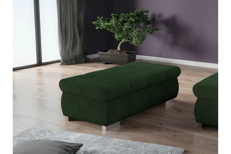 Cerys Fotpall 60 cm - Grön - Möbler - Fåtölj & stolar - Pall & puff - Fotpallar