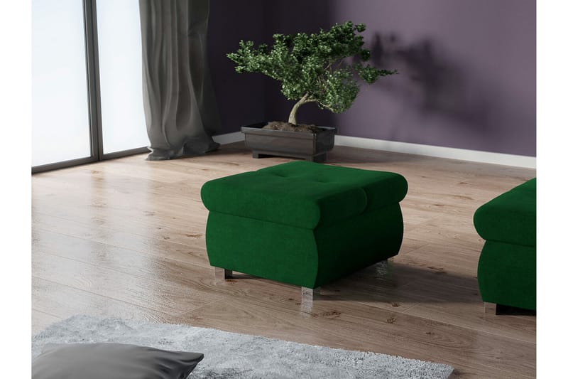 Cerys Fotpall 60 cm - Grön - Möbler - Fåtölj & stolar - Pall & puff - Fotpallar