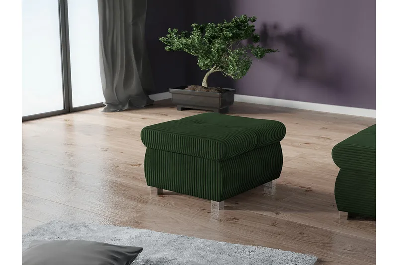 Cerys Fotpall 60 cm - Grön - Möbler - Fåtölj & stolar - Pall & puff - Fotpallar