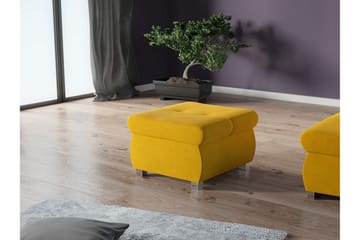 Cerys Fotpall 60 cm - Gul - Möbler - Fåtölj & stolar - Pall & puff - Fotpallar