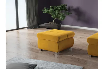 Cerys Fotpall 60 cm - Gul - Möbler - Fåtölj & stolar - Pall & puff - Fotpallar