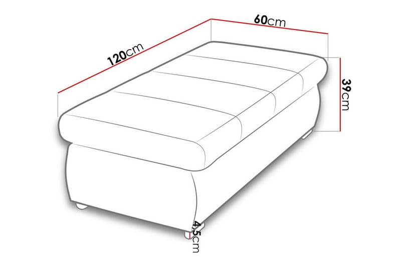 Cerys Fotpall 60 cm - Gul - Möbler - Fåtölj & stolar - Pall & puff - Fotpallar