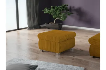 Cerys Fotpall 60 cm - Gul - Möbler - Fåtölj & stolar - Pall & puff - Fotpallar