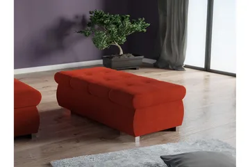 Cerys Fotpall 60 cm - Röd - Möbler - Fåtölj & stolar - Pall & puff - Fotpallar