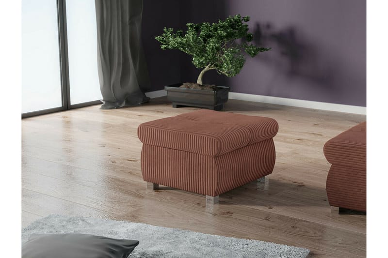 Cerys Fotpall 60 cm - Rosa - Möbler - Fåtölj & stolar - Pall & puff - Fotpallar