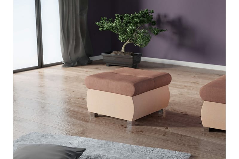 Cerys Fotpall 60 cm - Rosa - Möbler - Fåtölj & stolar - Pall & puff - Fotpallar
