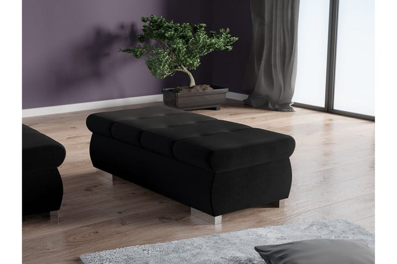 Cerys Fotpall 60 cm - Svart - Möbler - Fåtölj & stolar - Pall & puff - Fotpallar