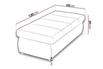 Cerys Fotpall 60 cm - Vit - Möbler - Fåtölj & stolar - Pall & puff - Fotpallar