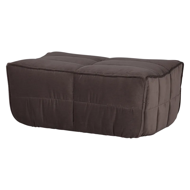 Fotpall Cluster 104 cm, Chokladbrun