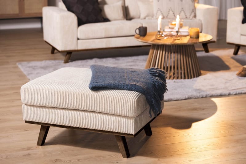 Copenhagen Fotpall Manchester - Beige - Möbler - Fåtölj & stolar - Pall & puff - Fotpallar