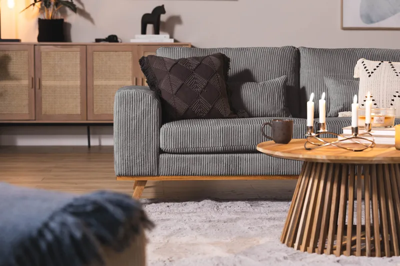 Copenhagen Fotpall Manchester - Grå - Möbler - Fåtölj & stolar - Pall & puff - Fotpallar