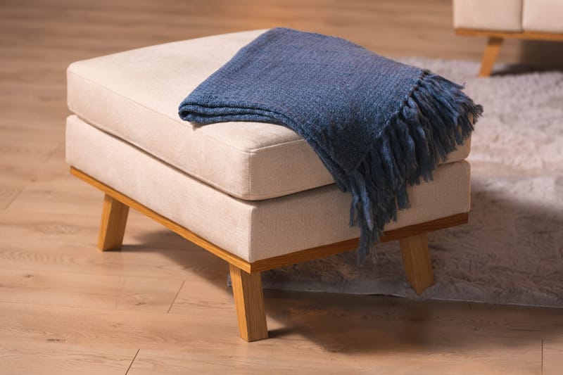 Copenhagen Fotpall Sammet - Beige - Möbler - Fåtölj & stolar - Pall & puff - Fotpallar