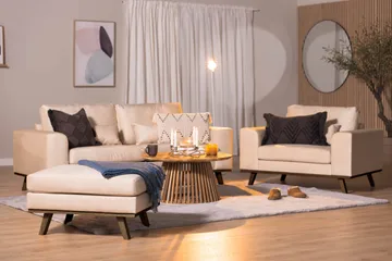 Copenhagen Fotpall Sammet - Beige - Möbler - Fåtölj & stolar - Pall & puff - Fotpallar