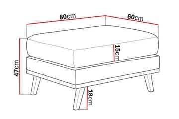 Copenhagen Fotpall Sammet - Blå - Möbler - Fåtölj & stolar - Pall & puff - Fotpallar