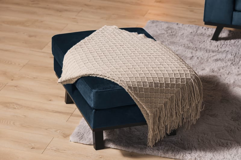 Copenhagen Fotpall Sammet - Blå - Möbler - Fåtölj & stolar - Pall & puff - Fotpallar