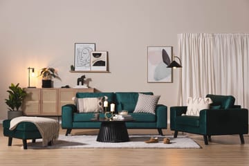Copenhagen Fotpall Sammet - Grön - Möbler - Fåtölj & stolar - Pall & puff - Fotpallar