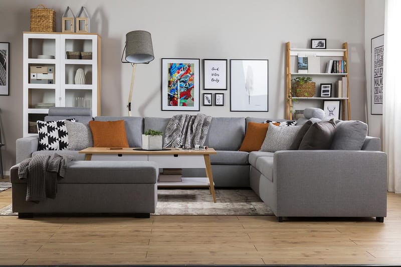 Crazy Fotpall med Förvaring 120x50 - Ljusgrå - Möbler - Fåtölj & stolar - Pall & puff - Fotpallar