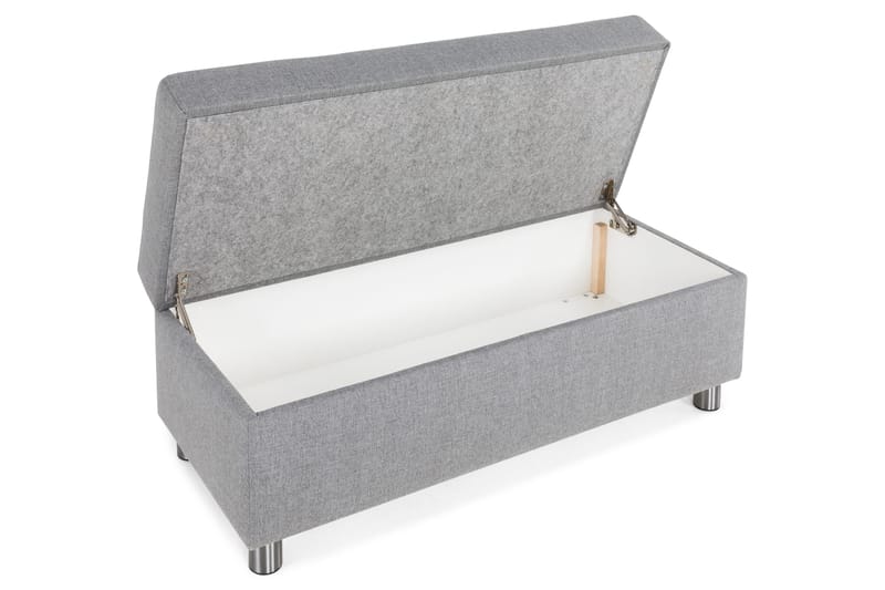 Crazy Fotpall med Förvaring 120x50 - Ljusgrå - Möbler - Fåtölj & stolar - Pall & puff - Fotpallar