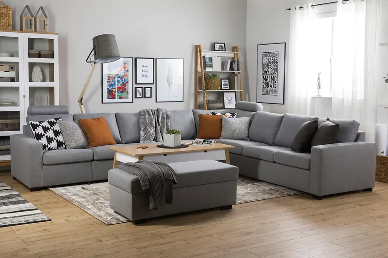 Crazy Fotpall med Förvaring 120x50 - Ljusgrå - Möbler - Fåtölj & stolar - Pall & puff - Fotpallar